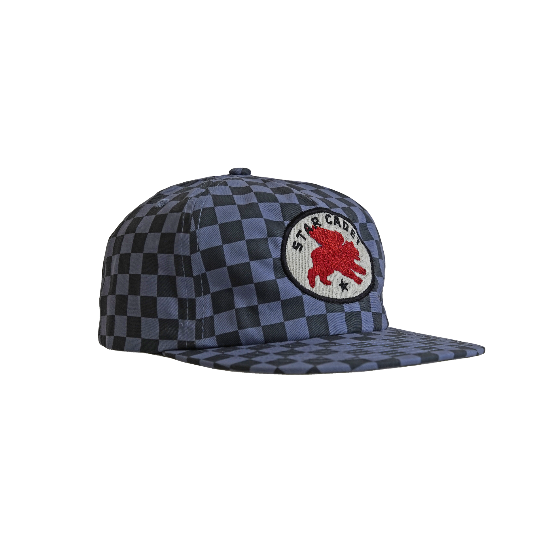DIVINE URSINE - SNAPBACK HAT - SLATE BLUE CHECKER