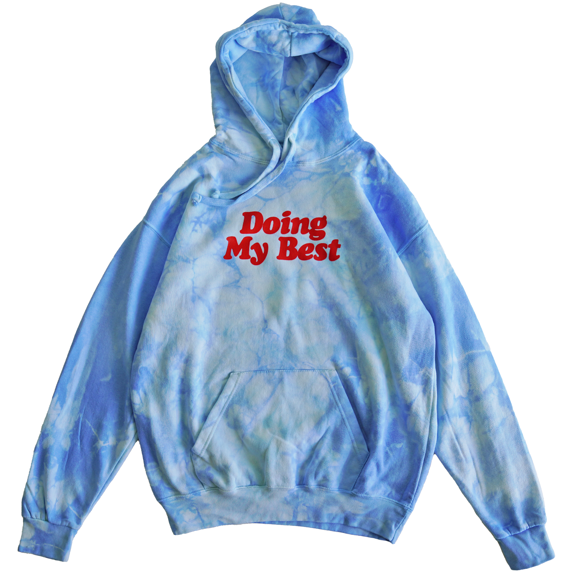 DOING MY BEST - HOODIE - CRYSTAL TIE DYE - BABY BLUE