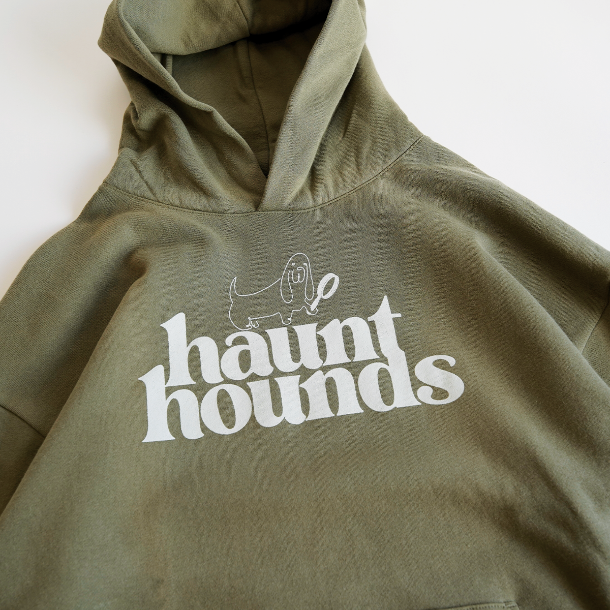 PREMIUM - HAUNT HOUNDS HOODIE OLIVE