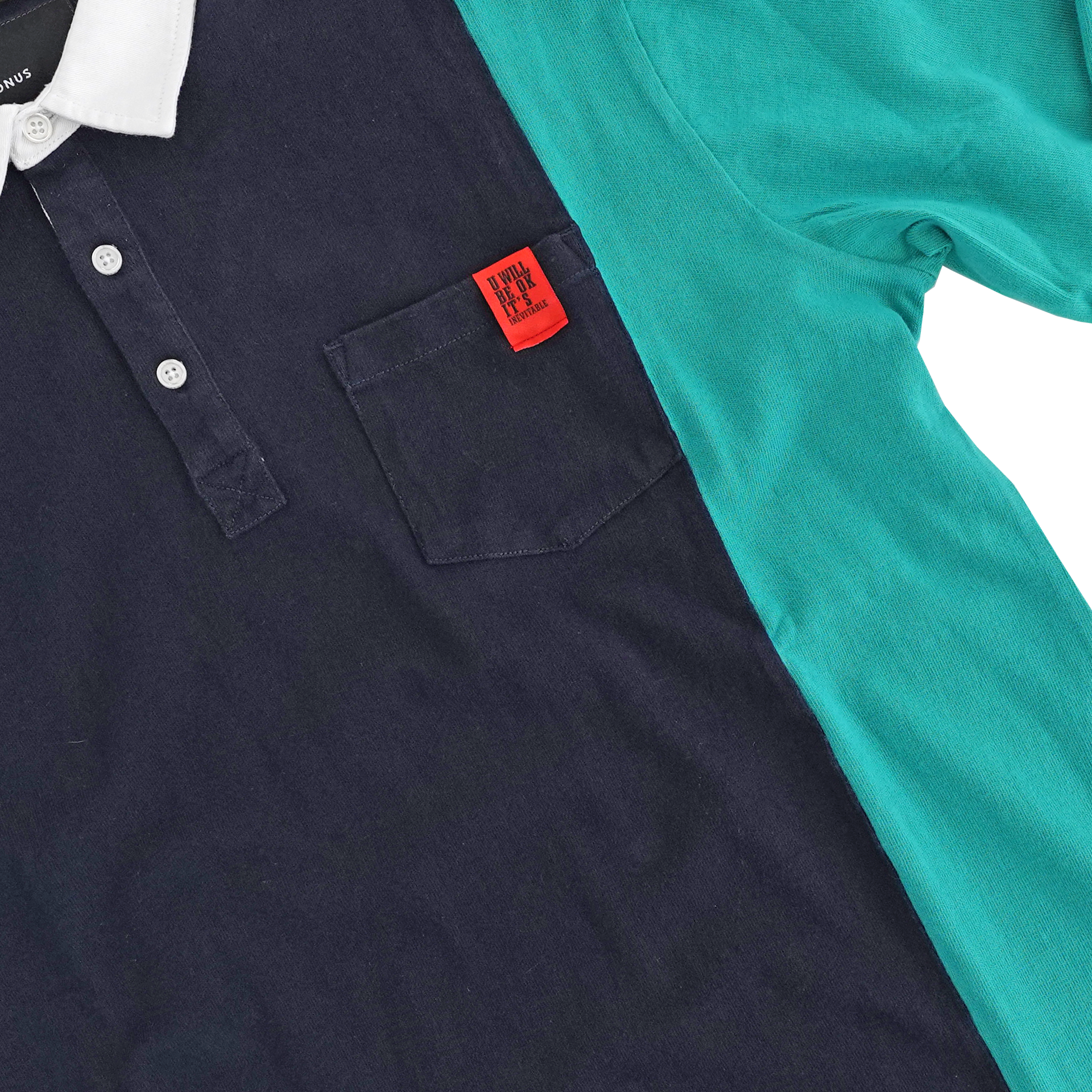 YOU WILL BE OKAY - COLOR BLOCK RUGBY SHIRT - LIMITED