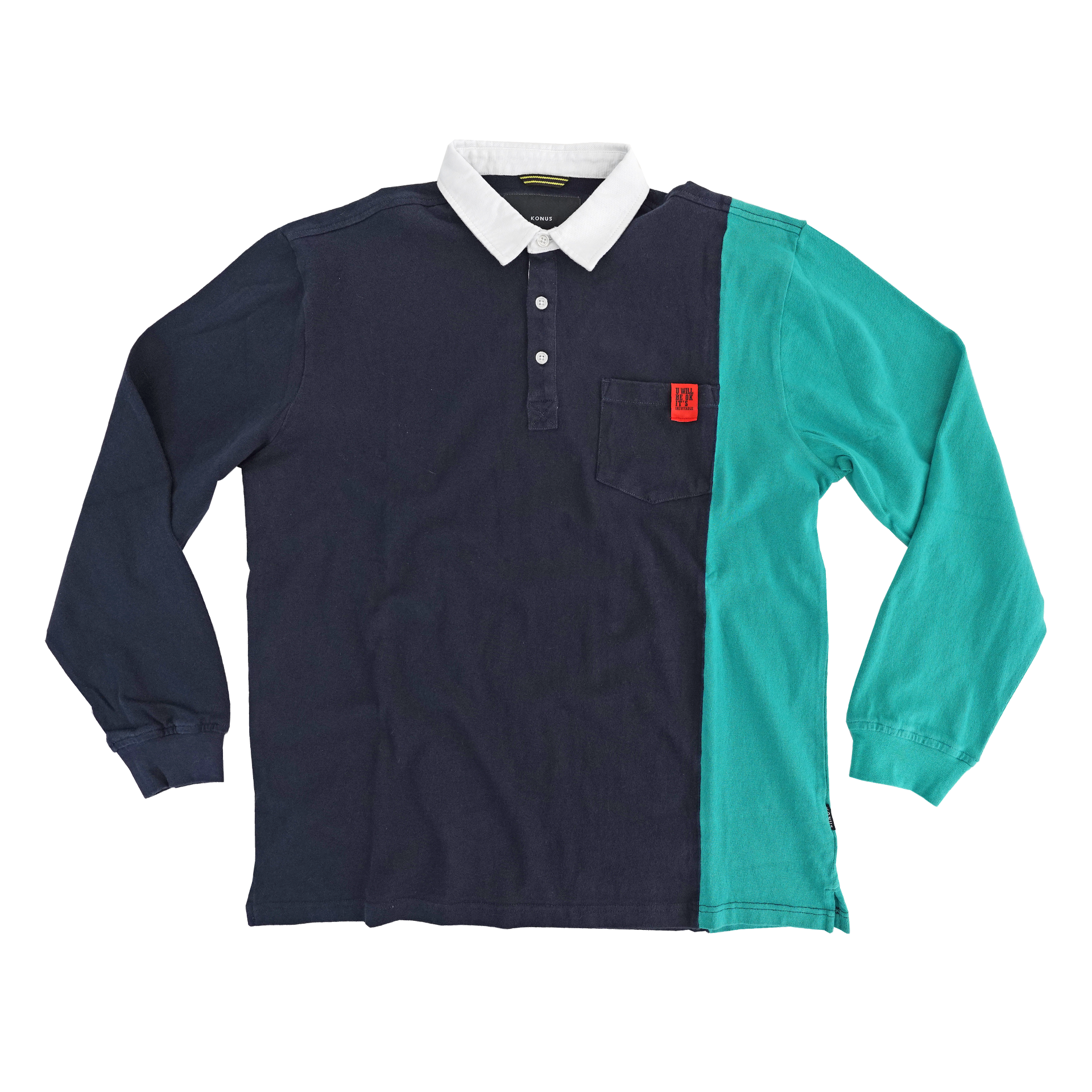 YOU WILL BE OKAY - COLOR BLOCK RUGBY SHIRT - LIMITED