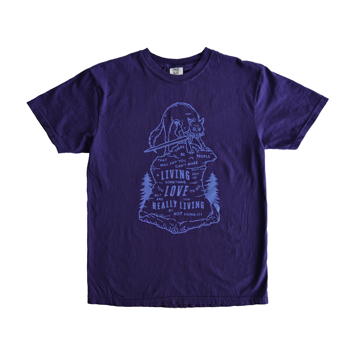 LOVE TO DO WOLF- T-SHIRT - HEAVYWEIGHT - TRUE NAVY