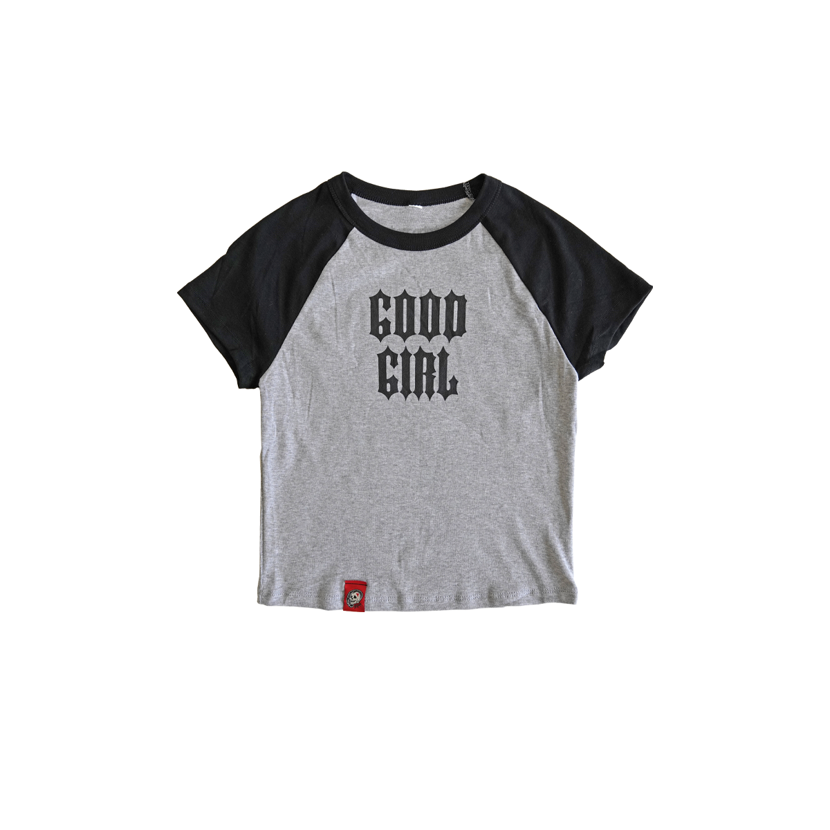 GOOD GIRL - WOMEN'S MICRO RIB RAGLAN BABY TEE
